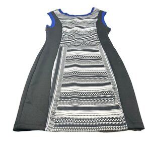 Deb Women's Size Medium Dress Sleeveless Geometric Black White Preowned